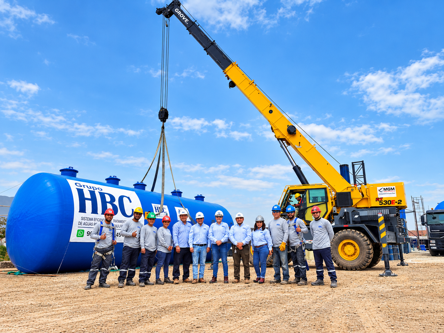 Equipo técnico y montaje de un sistema de tratamiento de agua